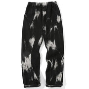 Men's Tie-Dye Denim Jeans with Elastic Waist - Loose Fit