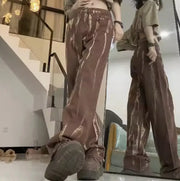 Gradient Straight Loose Jeans for Men and Women