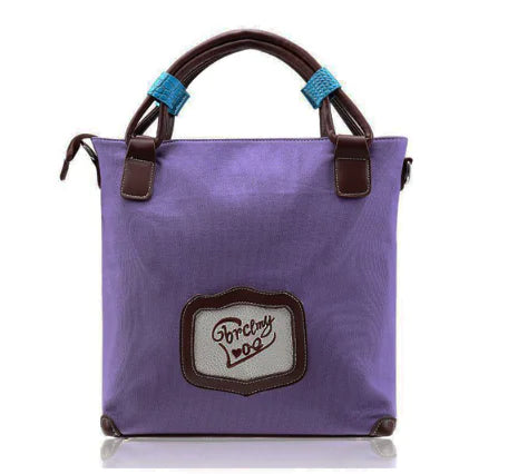 Embroidered Canvas Bag - Trendy Tote Bag