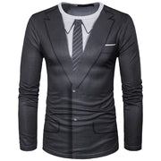 3D Printed Suit Design Men's Long Sleeve T-Shirt