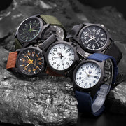 Canvas Strap Quartz Watch with Calendar Function