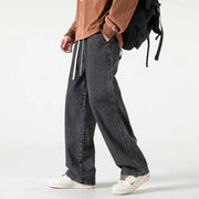 Men's Casual Loose Fit Wide Leg Jeans - Street Style