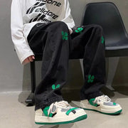 Embroidered High Street Jeans for Men