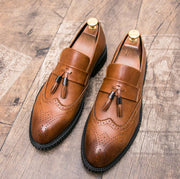 Men's Summer Breathable British Loafers with Tassels
