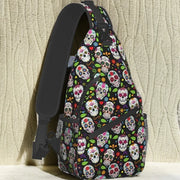 Skulls Sling Backpack - Crossbody Shoulder Gym Bag