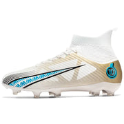 Men's High-Top Soccer Cleats for Grass Training