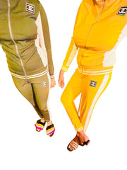 Two Pieces Tracksuit Zipper Top Sport Suit