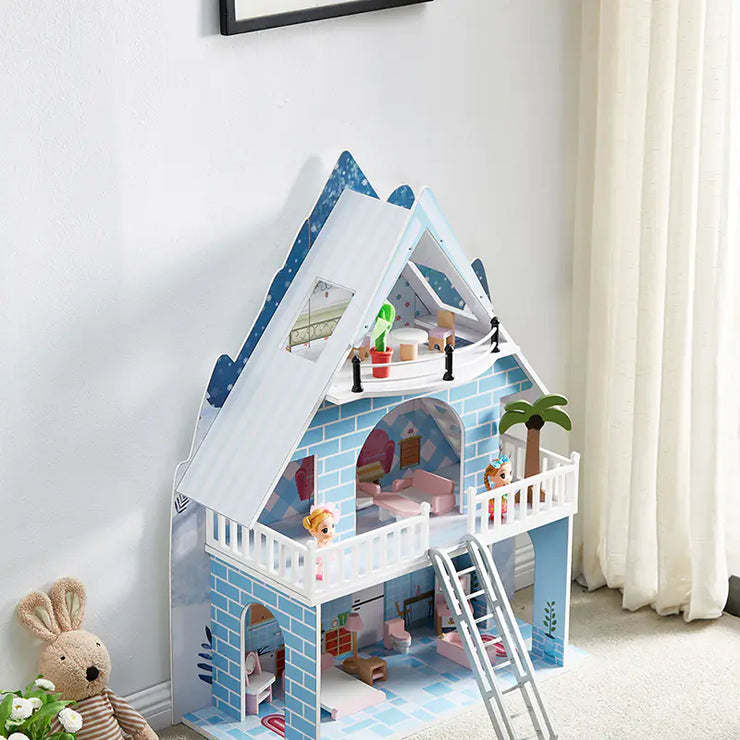 Kids Wooden Luxury Dollhouse Toy for Role Play