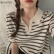 Vintage Stripe Y2K Harajuku Women's Summer T-Shirt