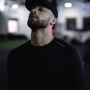 Men's Athletic Cotton Long Sleeve T-Shirt for Gym