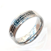 Titanium Steel Ring - Harley Style Band