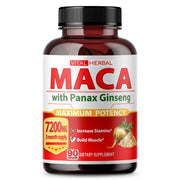 VITAL HERBAL Maca Root Capsules Equivalent to 7200mg Maximum Strength