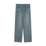 Embroidered Straight Jeans for Men and Women