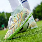 Men's High-Top Soccer Cleats for Turf Training