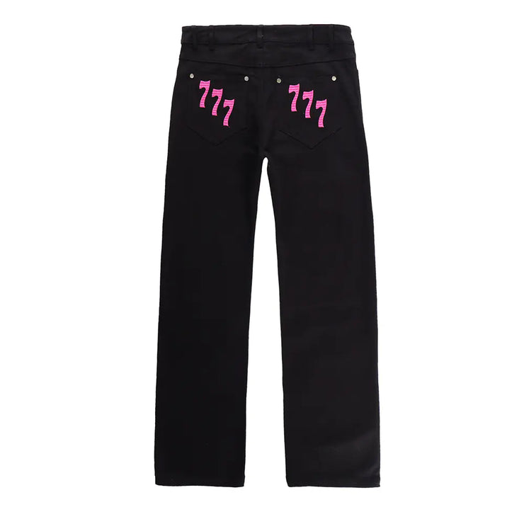 Embroidered Jeans with Men&
