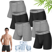 IGOLUMON Mens Underwear 6 Pack Mens Boxer Briefs Soft Bamboo Rayon Boxers for Men Breathable Underwear Trunks with Fly