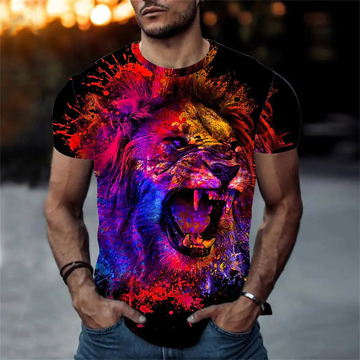 3D Printed Lion Pattern Men&