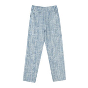 Men's Old Loose Jeans with Jacquard Texture Design