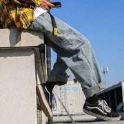 Loose Fit Unisex Hip Hop Pants - Trendy Wide Leg Jeans