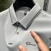 2023 Summer Men's Polo Shirt - Slim Fit Ice Silk Tee
