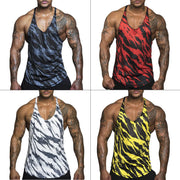 Men's Casual Polyester Gym Vest - Breathable & Sweat-Absorbing