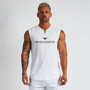 Men's V Neck Compression Sleeveless Workout Vest