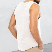 Men's Summer Knit Sleeveless Tank Top - Breathable Style