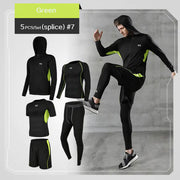 Men's Plus Size Five-Piece Running Sportswear Set
