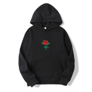 Rose Print Unisex Fashion Hooded Sweatshirt