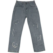 American Style Loose Mopping Straight Denim Jeans