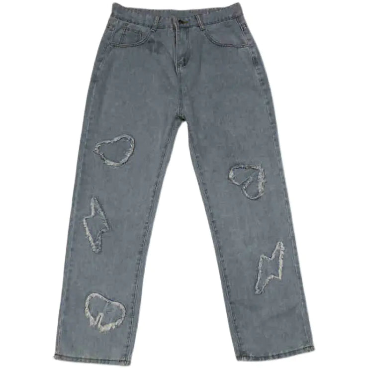 American Style Loose Mopping Straight Denim Jeans