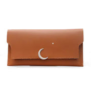 Star Moon Rivet Zipper Soft Leather Wallet