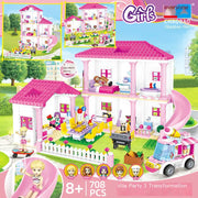 Kids' Castle Building Blocks Toy - Princess Villa Set