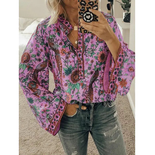 Printed Beach Casual Shirt for Work Holidays