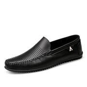 Men's Casual Leather Loafers - Breathable Oxford Shoes