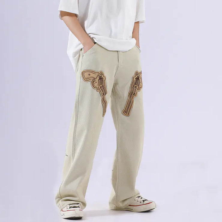 American Retro Black Hip Hop Pants