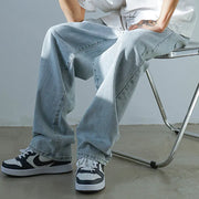Men's Summer Loose Fit Solid Color Straight Jeans