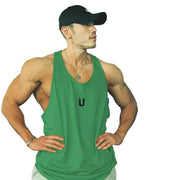 Men's Printed Round Neck Sleeveless Gym Tank Tops