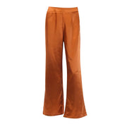 High-Waisted Casual Wide-Leg Pants in Camel Color