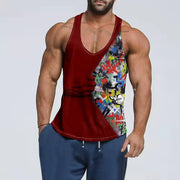 Men's Cotton Loose Breathable Gym Vest for Exercise