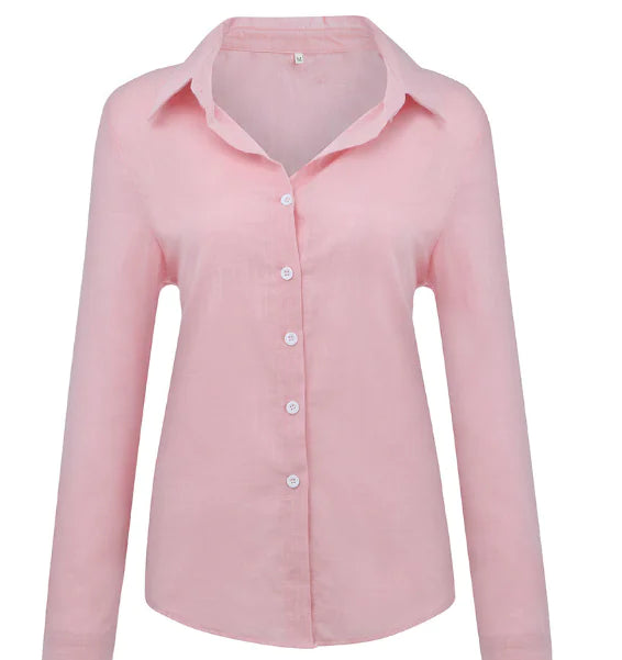 2020 Spring Autumn Casual Loose Linen Shirt