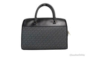 Michael Kors Travel Medium Black Signature PVC Duffle Crossbody Handbag