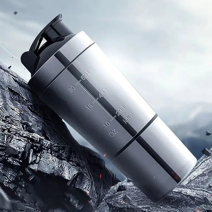 Stainless Steel Protein Shaker Bottle for Fitness