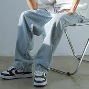 Men's Summer Loose Fit Solid Color Straight Jeans