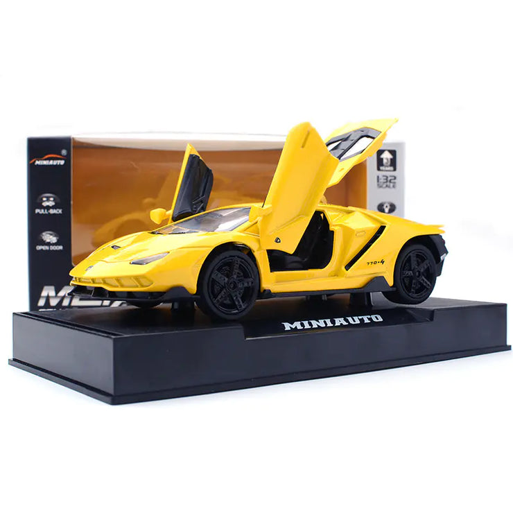 Alloy Car Model - Transforming Blue Lamborghini 770 Toy