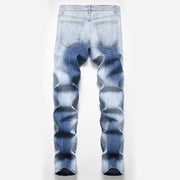 Men's Slim Fit Ripped Jeans - Trendy Cross-Border Style