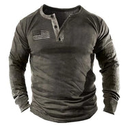 3D Printed Large Henley Suit Long Sleeve Top