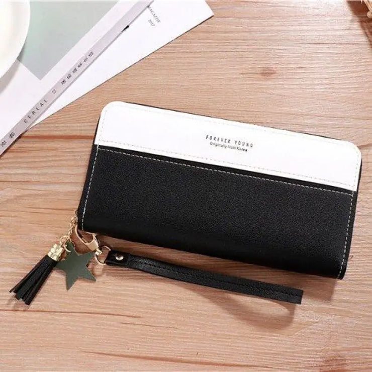 PU Leather Zipper Wallet Card Case
