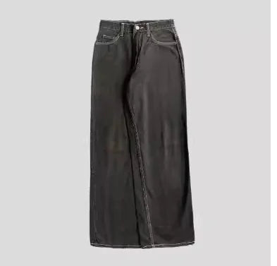American Retro Alien Print Harajuku Wide-leg Jeans