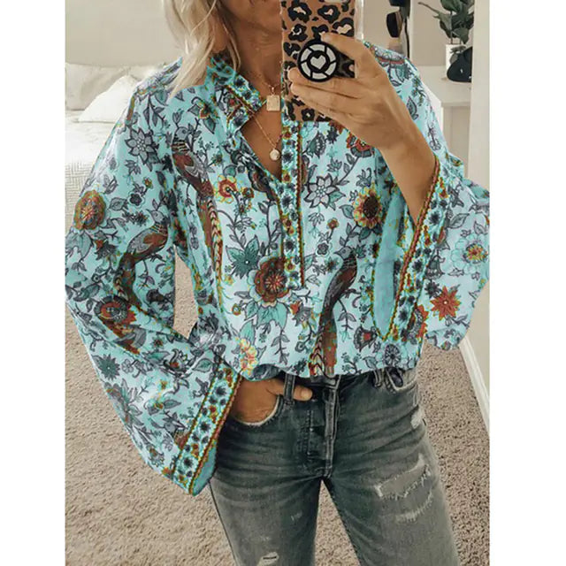 Printed Beach Casual Shirt for Work Holidays